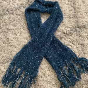 Brand new, soft, blue and white scarf, never worn